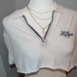 Tommy Hilfigure cropped collared shirt